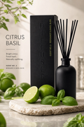 Solar Greenhouse: Citrus Basil Luxury Reed Diffuser