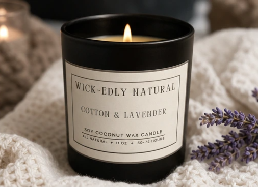 Breath of the Cosmos: Cotton & Lavender Luxury Candle