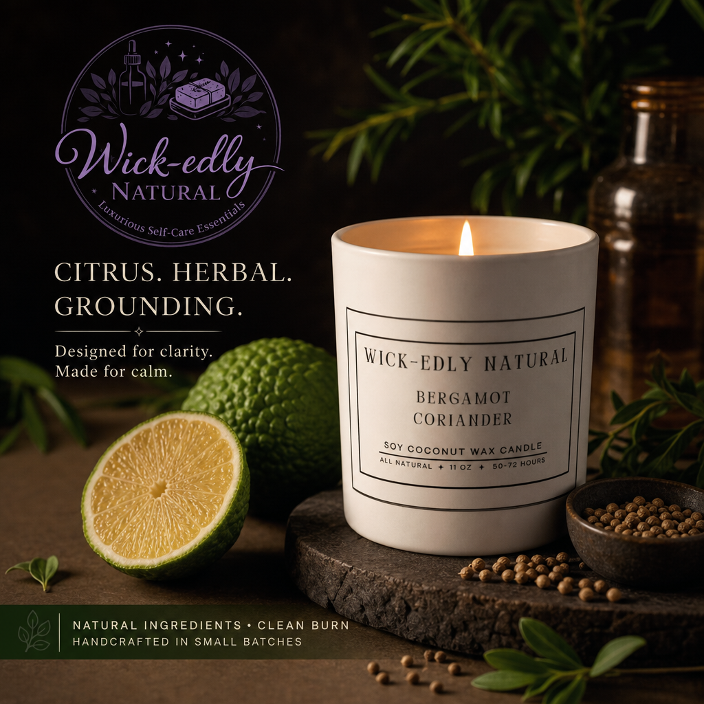 Bergamot Coriander Luxury Soy & Coconut Wax Candle-11oz