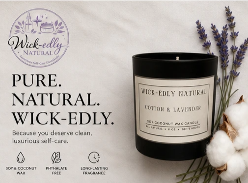 Breath of the Cosmos: Cotton & Lavender Luxury Candle