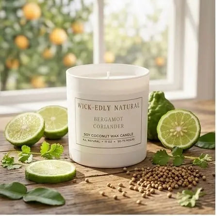 Bergamot & Coriander Scented Soy Coconut Candle vendor-unknown