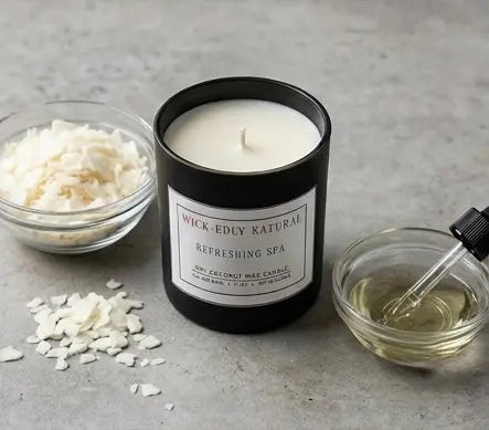 Refreshing Spa Scented Candle | 11oz Matte Black Luxury Soy & Coconut Wax vendor-unknown