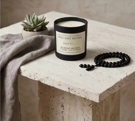 Sacred Smoke & Palo Santo | Hand-Poured Soy Wax Candle in Matte Black Glass vendor-unknown