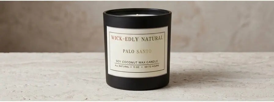 Sacred Smoke & Palo Santo | Hand-Poured Soy Wax Candle in Matte Black Glass vendor-unknown