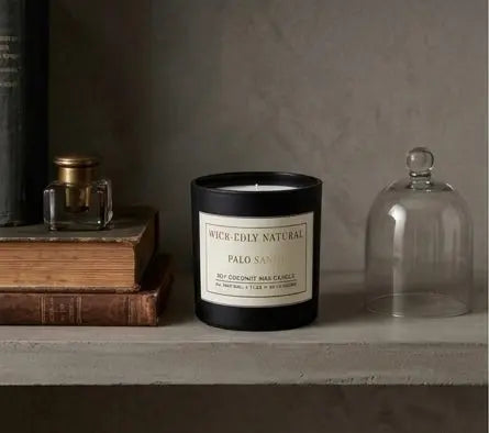 Sacred Smoke & Palo Santo | Hand-Poured Soy Wax Candle in Matte Black Glass vendor-unknown