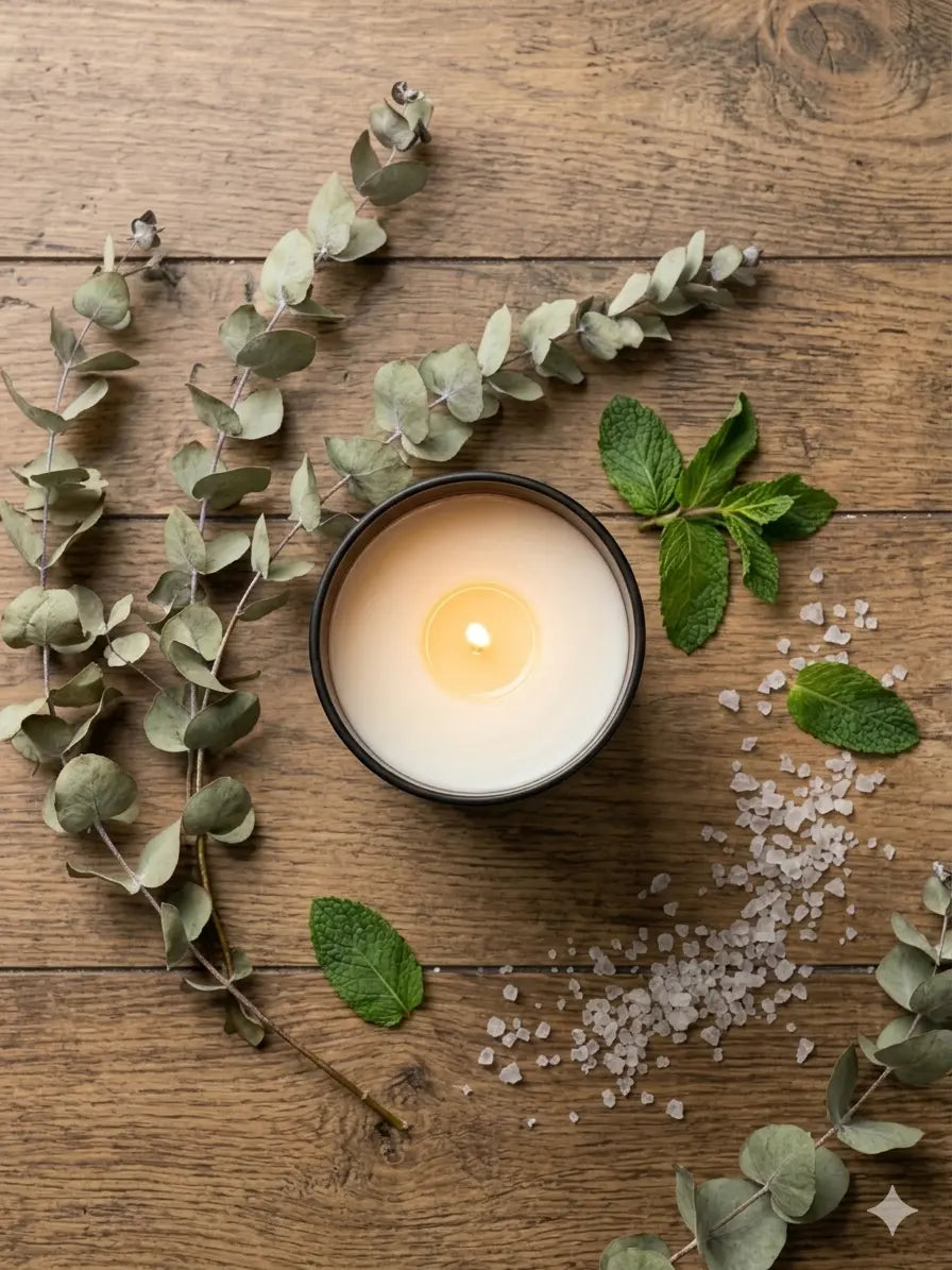 Refreshing Spa Scented Candle | 11oz Matte Black Luxury Soy & Coconut Wax vendor-unknown